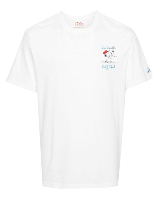 Mc2 Saint Barth White Graphic-print Cotton T-shirt for men