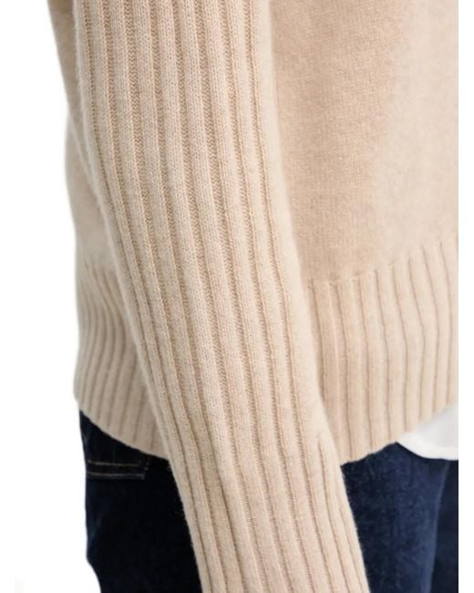 Benetton Natural Ribbed Cashmere Sweater