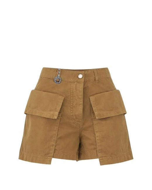 Pinko Natural Flap-Pocket Shorts