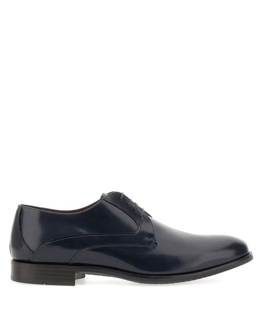 Duca Degli Abruzzi Blue Arsenal Leather Derby Shoes for men