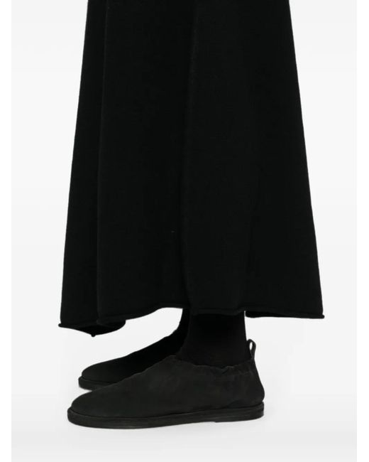 Extreme Cashmere Black Grace Short Knitted Maxi Skirt