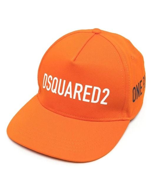 DSquared² Baseballkappe Mit Logo-Print in Orange für Herren