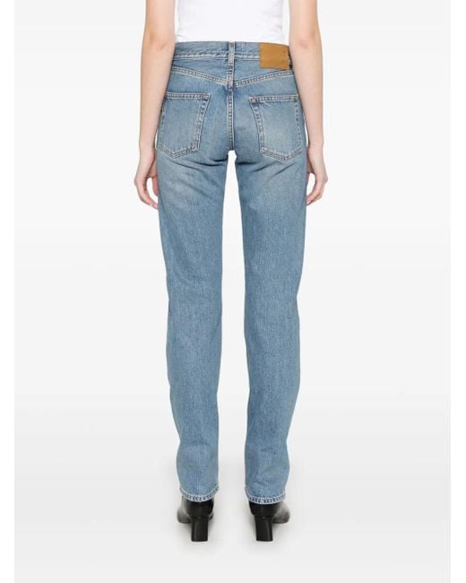 Haikure Blue Logo-Patch Jeans