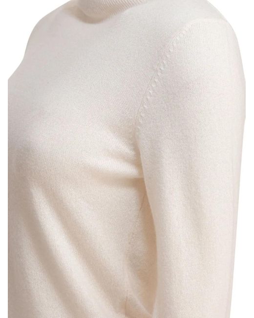 Kangra White Turtleneck Cashmere Sweater