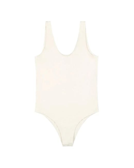 120% Lino White Scoop-Neck Sleeveless Body