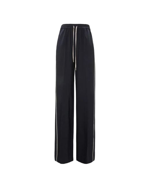 Dorothee Schumacher Blue Casual Attraction Side-Stripe Track Pants