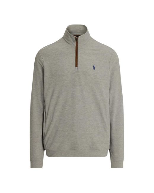Ralph Lauren メンズ グレー ジップアップ セーター 【公式通販】