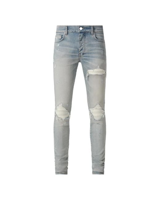 Amiri Blue Mx1 Ultrasuede Skinny Jeans for men