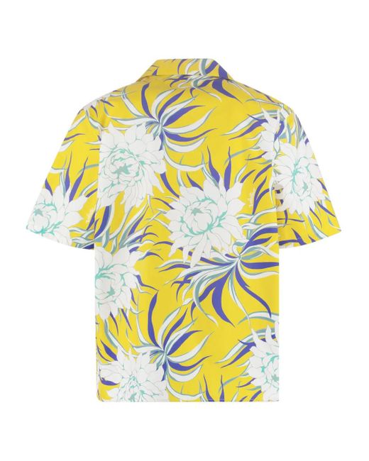 Valentino Garavani Gray Graphic-Print Short-Sleeve Shirt for men