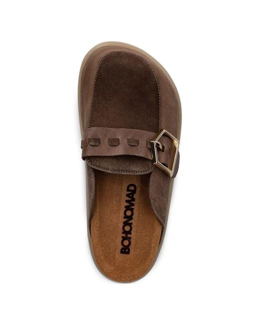 Bohonomad Brown Mules À Boucles