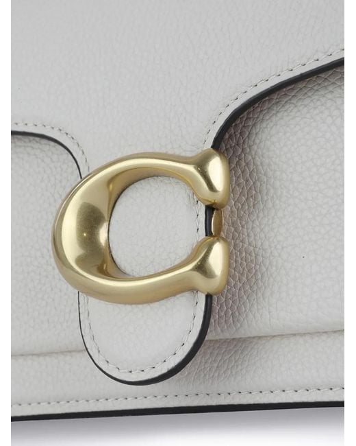 COACH Gray Tabby 26 Logo-Plaque Shoulder Bag