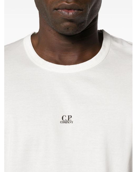 T-shirt con stampa di C P Company in White da Uomo