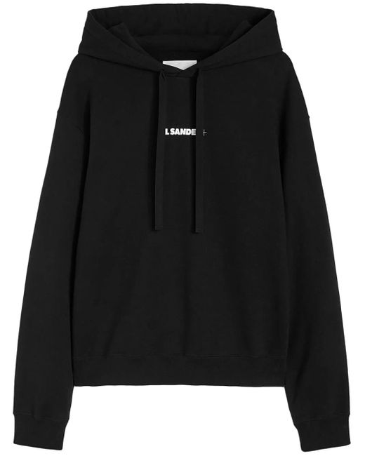 メンズ Jil Sander ロゴ パーカー Black