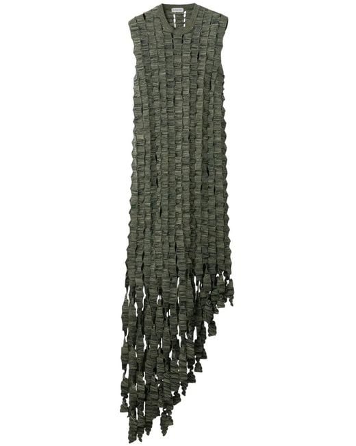 Burberry Green Crocheted Silk-Blend Midi Dress