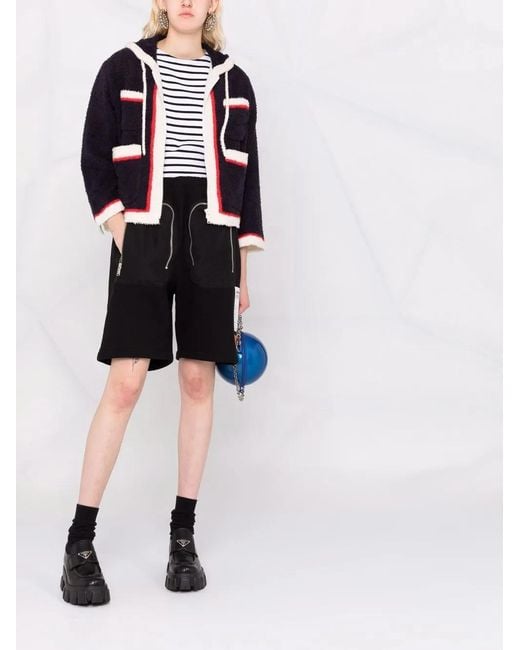 Undercover Black Stripe-Trim Hooded Jacket