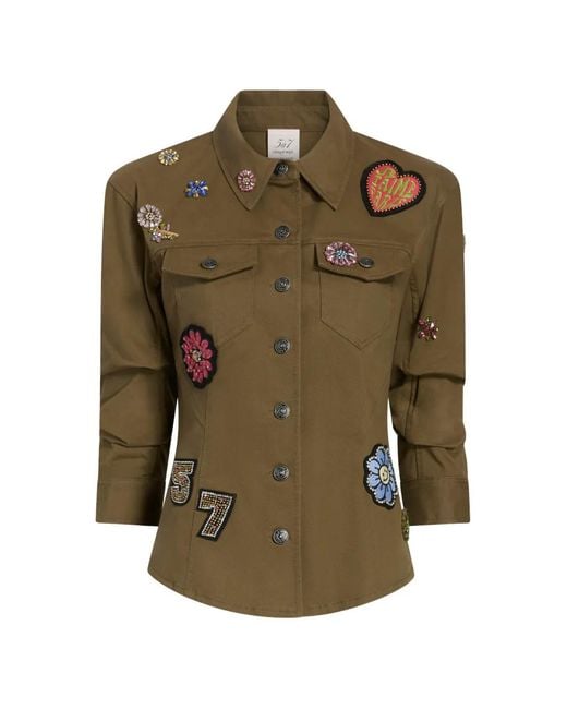 Cinq À Sept Green Love Patches Canyon Jacket