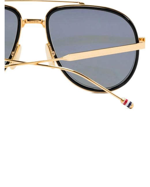 Thom Browne Gray Pilot-Frame Sunglasses