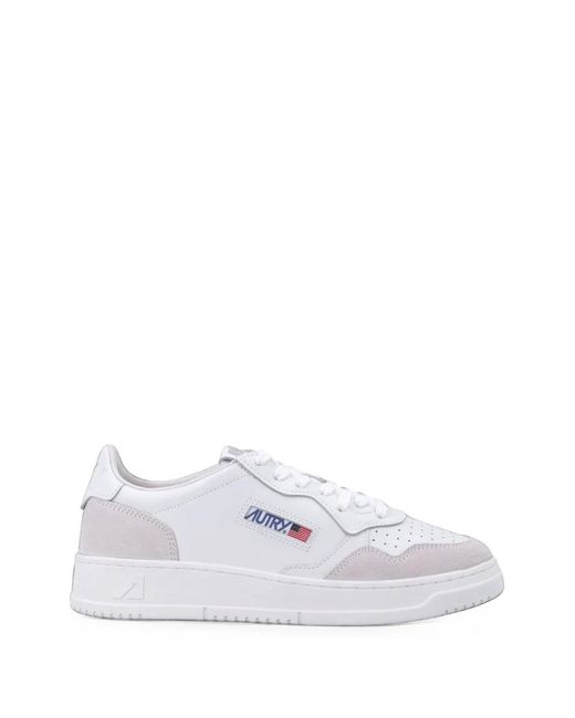 Autry White Medalist Panelled Sneakers