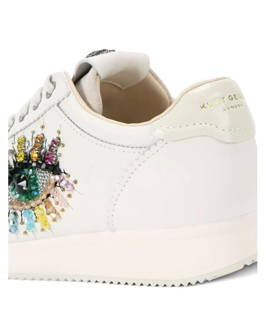 Kurt Geiger Islington ビジュートリム スニーカー White