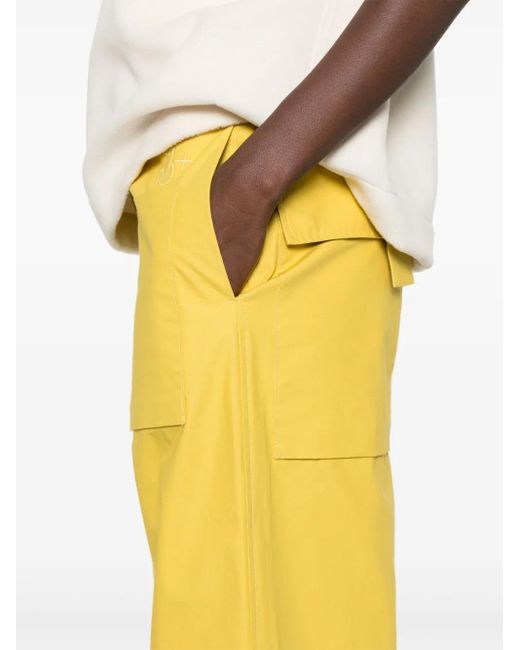 Jil Sander Yellow Belted Trousers
