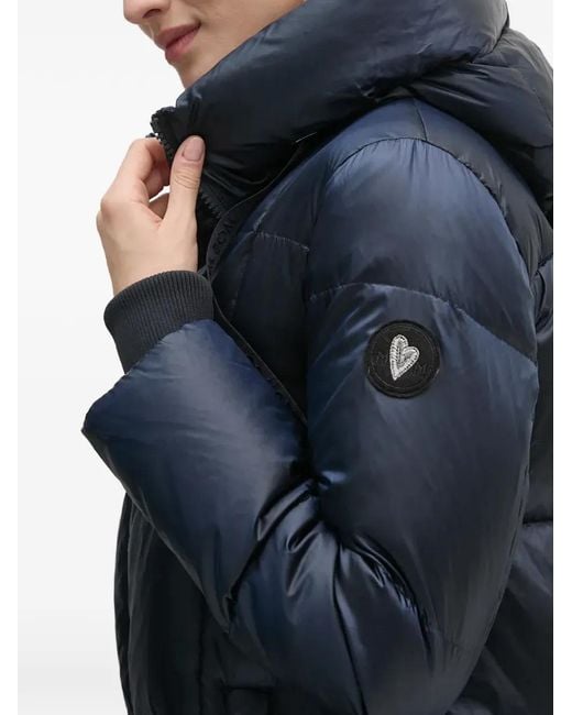 Mos Mosh Blue Mmnova Hooded Quilted Coat
