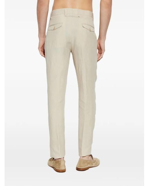 Eleventy Natural Pleated Trousers for men