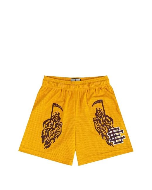 Eric Emanuel Yellow X Warren Lotas Mesh Shorts for men