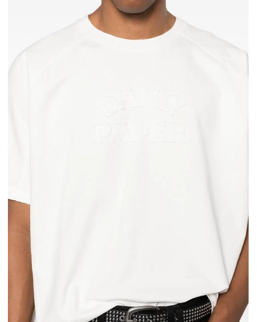 Daily Paper White Logo-Embossed T-Shirt for men