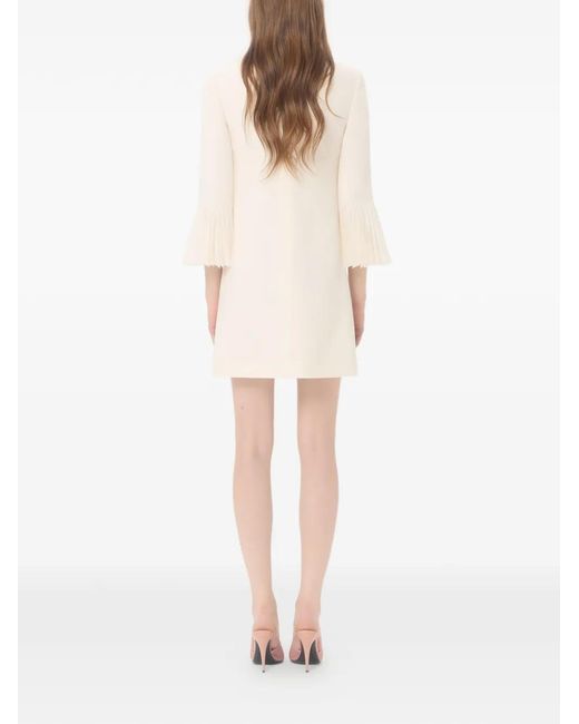 Valentino Garavani White Embroidered Crepe Couture Short Dress