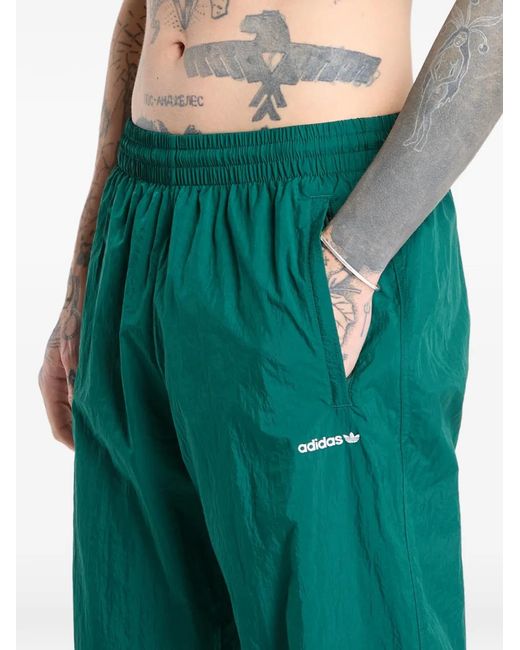 Adidas Green Logo Track Trousers for men