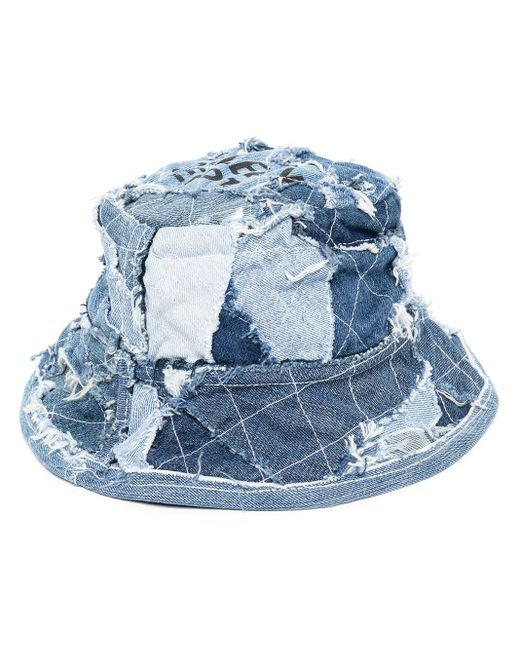 GALLERY DEPT. Blue Denim Patchwork Bucket Hat for men