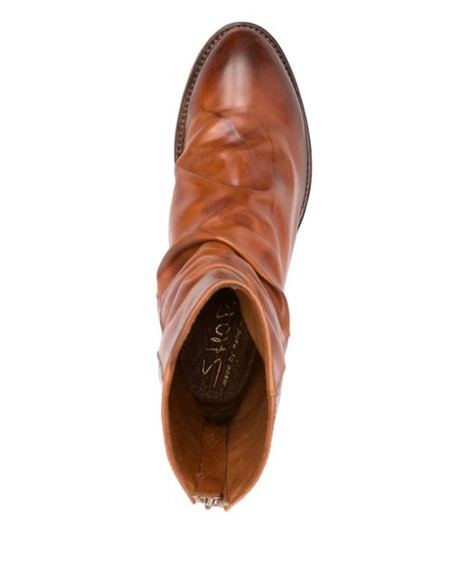 shotof Brown 45Mm Leather Zip-Fastening Boots