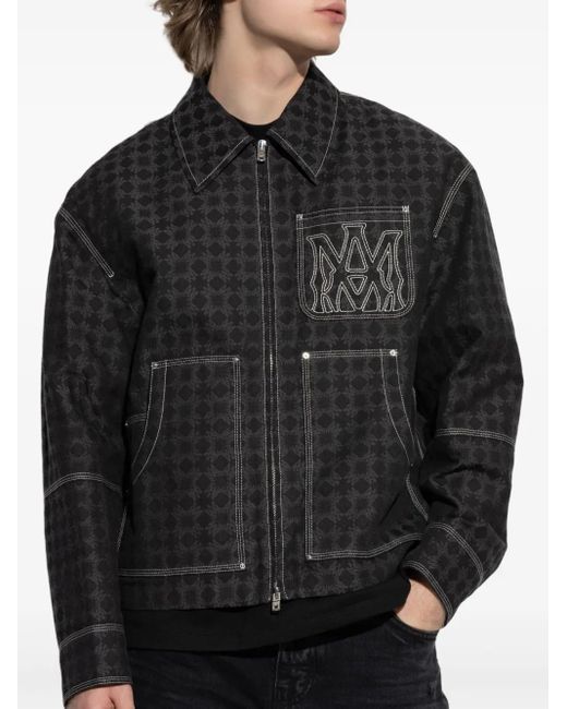 Amiri Black Jacket With Logo for men