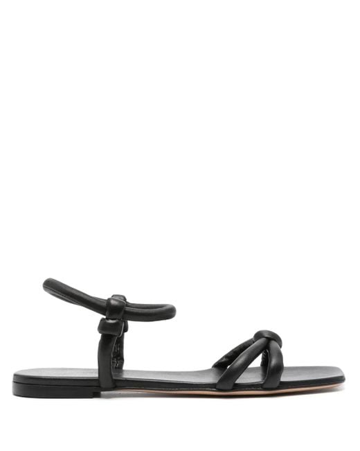 Gianvito Rossi Black Juno Leather Sandals