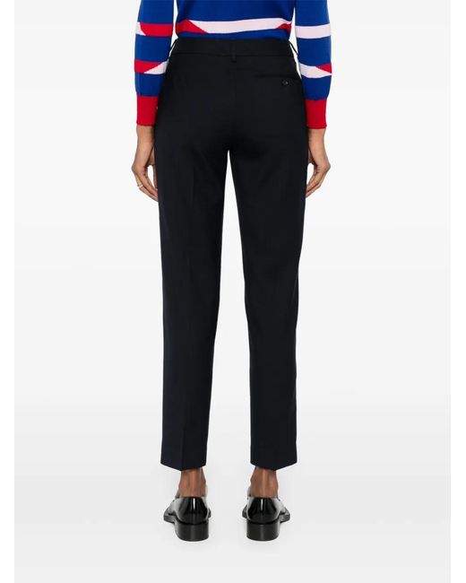 Paul Smith Blue Pressed-Crease Wool Trousers