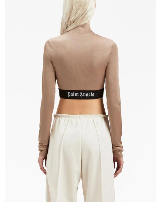 Palm Angels White Logo Tape Skin T-shirt