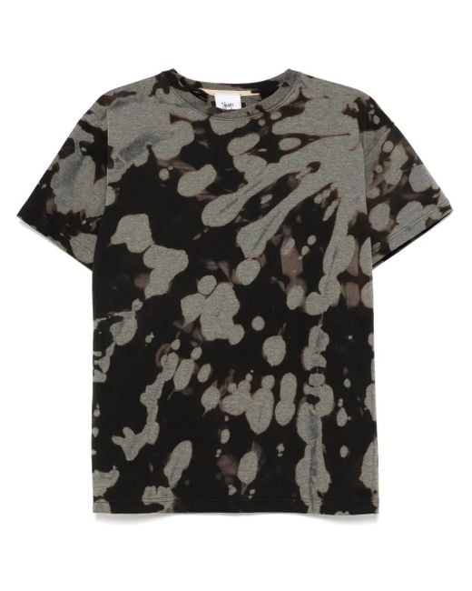 メンズ Stain Shade タイダイプリント Tシャツ Black