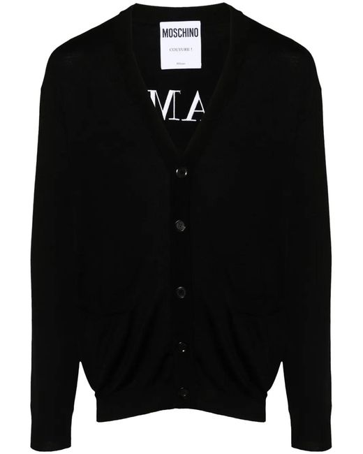 Moschino Black "Classic Chic Cardigan With for men