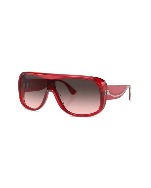 Ferrari Red Oversized Frame Sunglasses