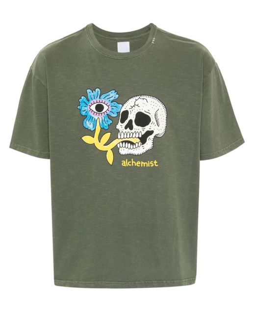 Alchemist Katoenen T-shirt Met Grafische Print in het Green voor heren