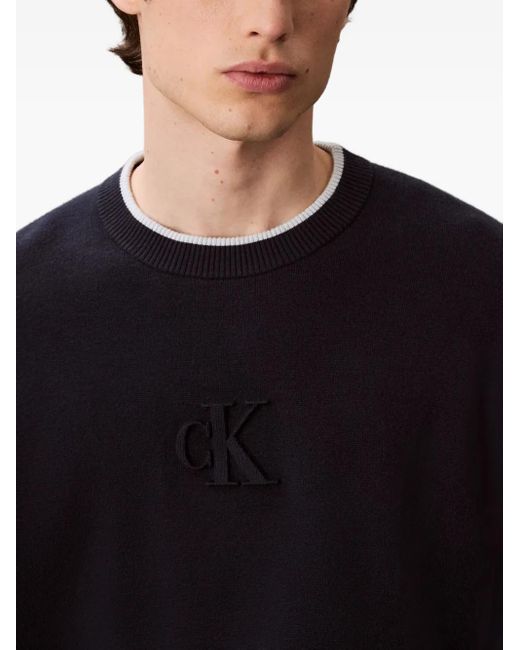 Pull À Logo Calvin Klein pour homme en coloris Blue