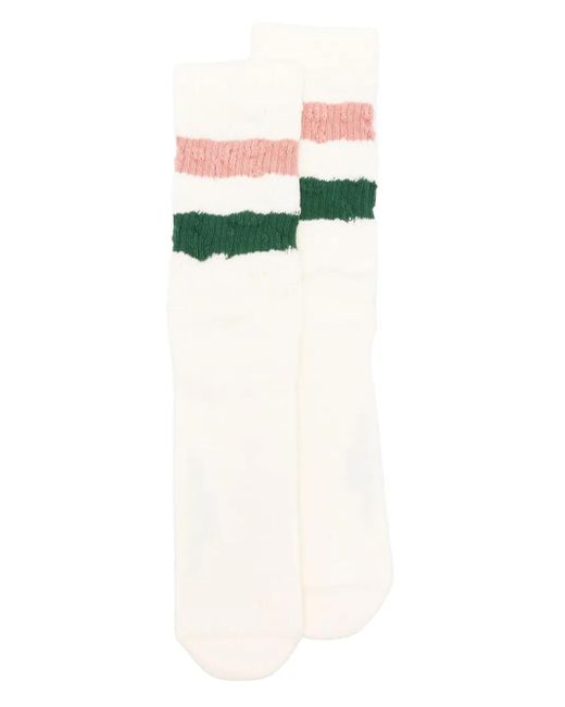Golden Goose Deluxe Brand White Ribbed Socks