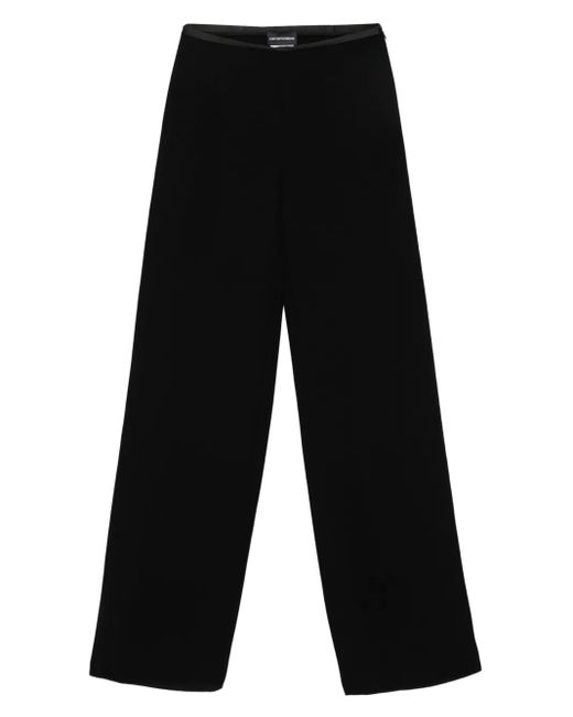 Emporio Armani Black Straight-Leg Trousers
