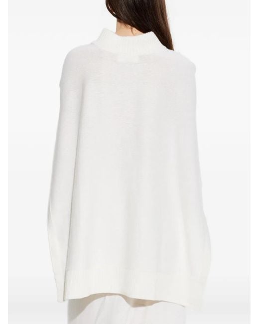 Lisa Yang White Turtleneck Cape