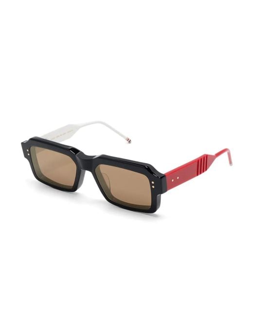 Thom Browne Black Square-Frame Sunglasses