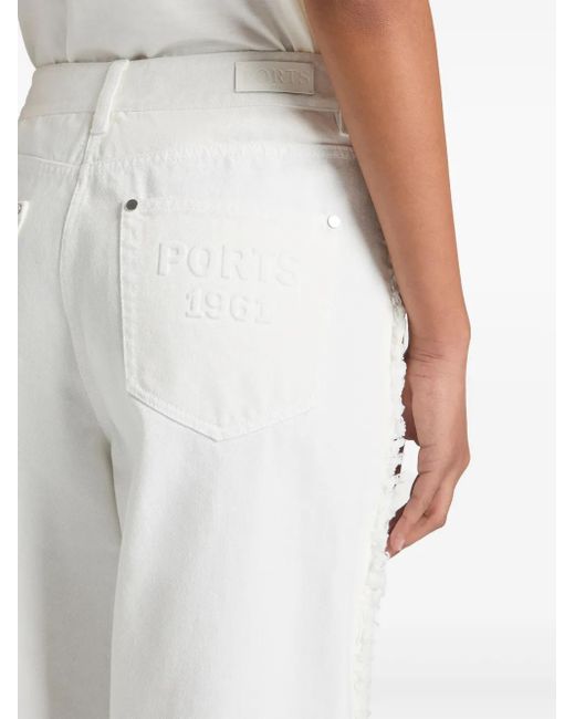 Ports 1961 White Weaving Inspried Jeans