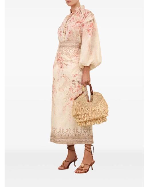 Zimmermann Natural Printed Blouse