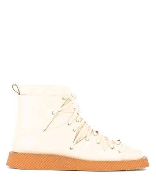 Jil Sander White Leather Sneakers for men