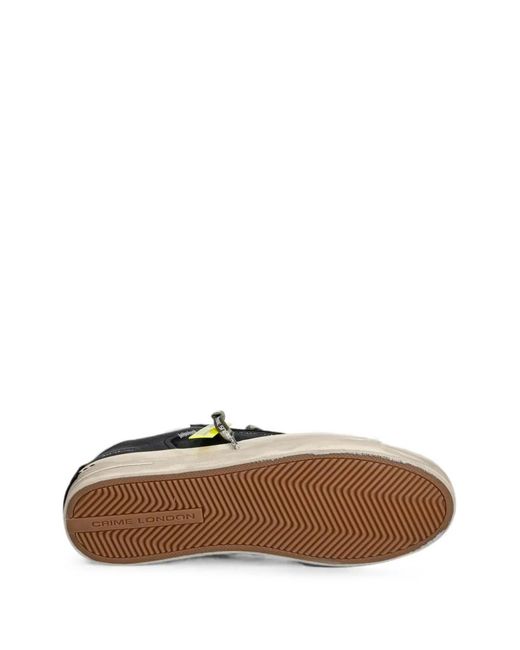 Crime London Black Sk8 Deluxe Sneakers for men
