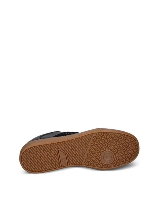 Aeronautica Militare Black Logo-Detail Sneakers for men